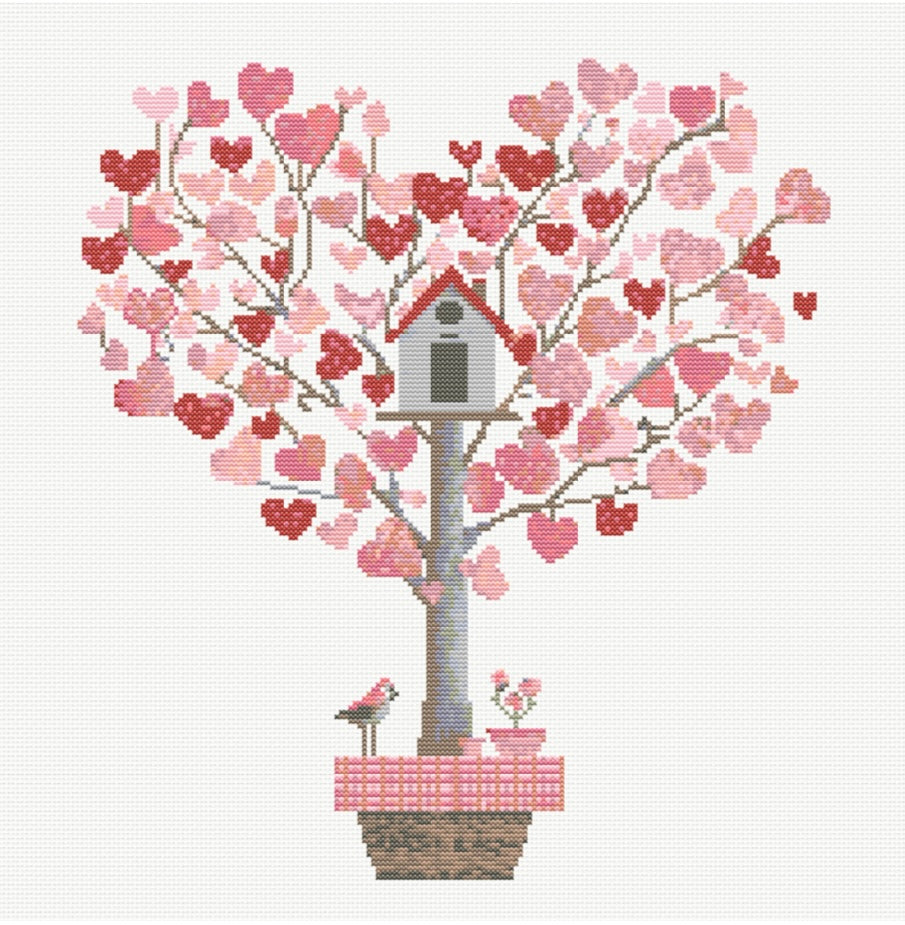 HEART TREE embroidery