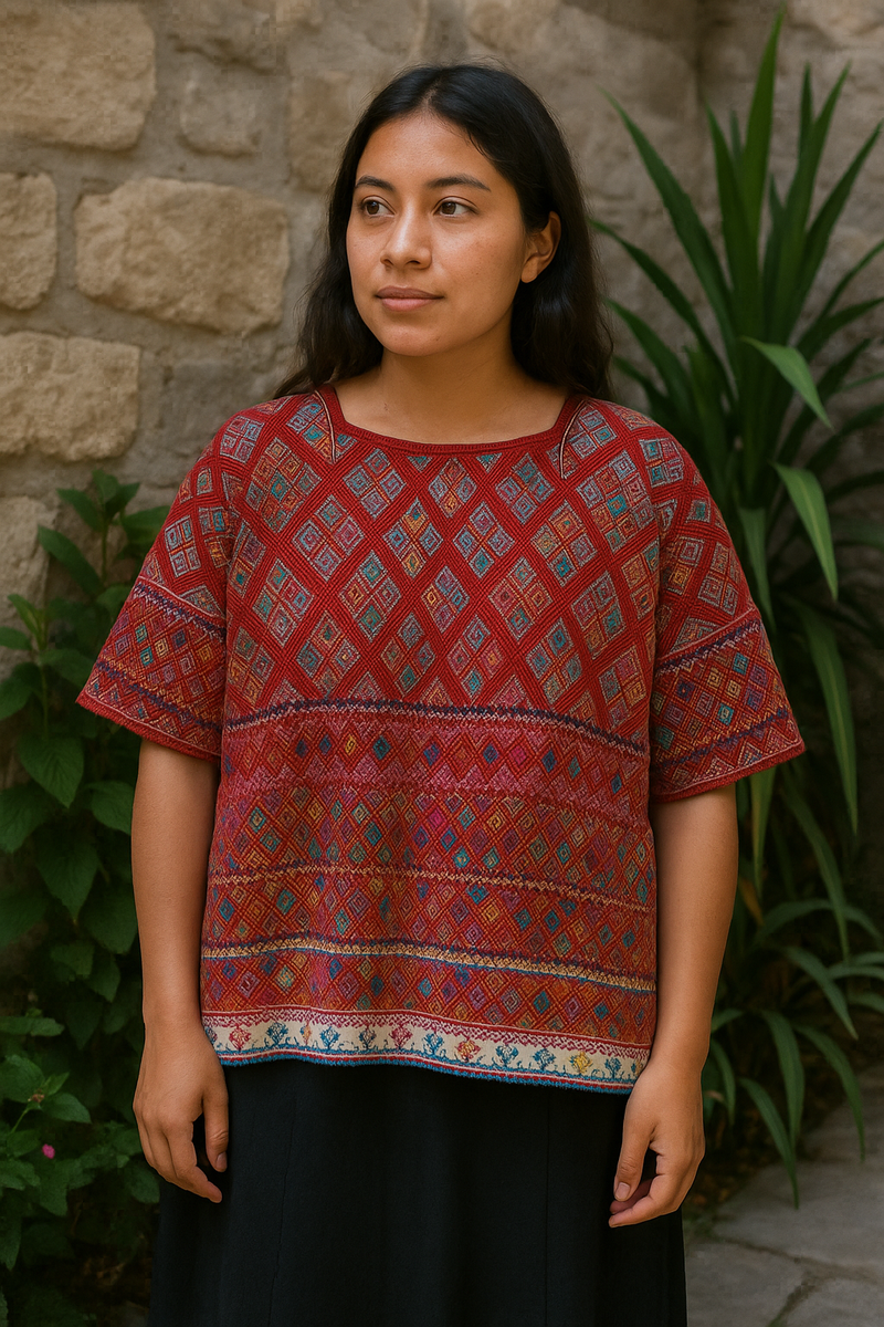 Huipil with Intricate Loom Work