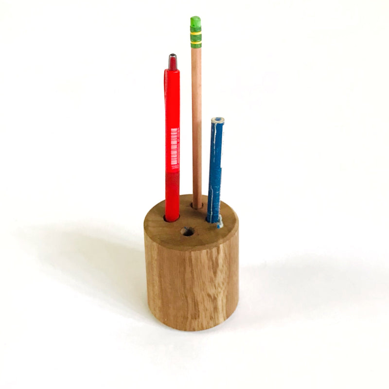 Solid Rosewood Desktop Pencil Holder – 4 Holes
