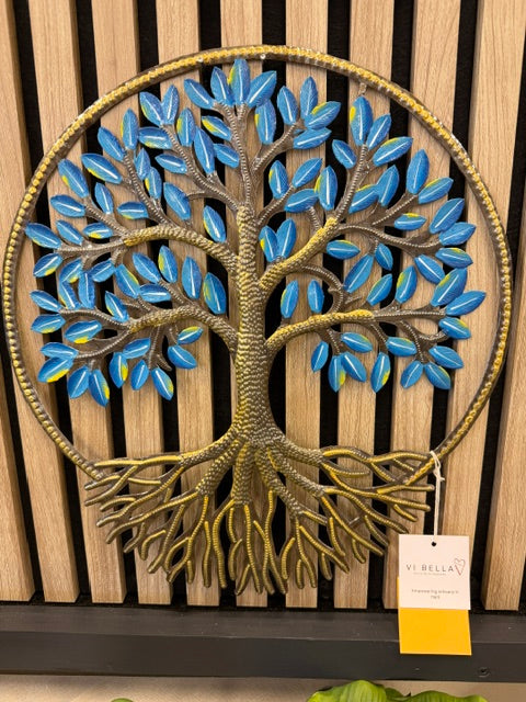 Blue Metal Tree Circle