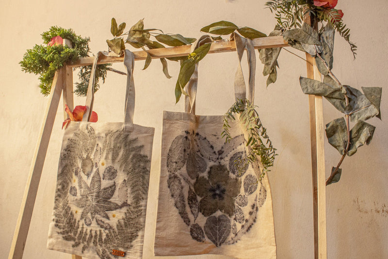 Botanical Eco Print Tote Bag