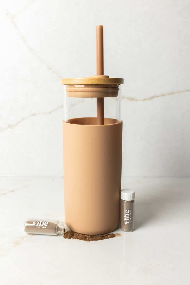 VIBE Starter Kit – Yaupon Crystals + Reusable Tumbler