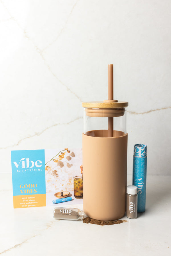 VIBE Starter Kit – Yaupon Crystals + Reusable Tumbler