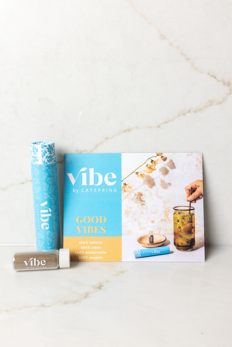 VIBE Starter Kit – Yaupon Crystals + Reusable Tumbler