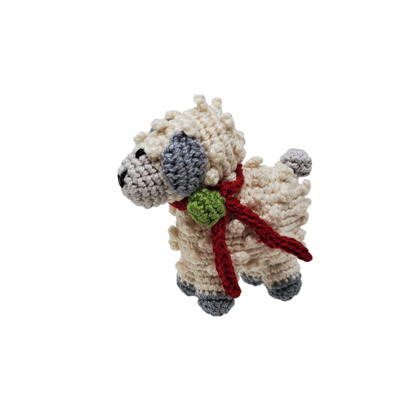 Crochet Lamb Ornament, Grey