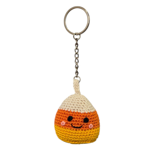 Crochet Candy Corn Keychain