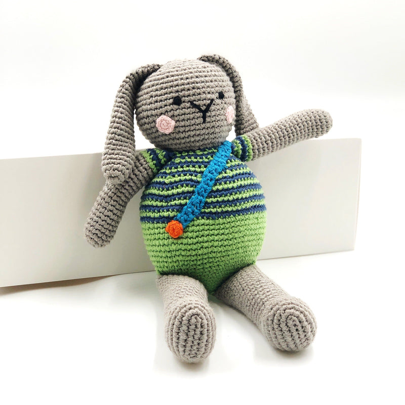 Stuffed Animal Bunny in Apple Green