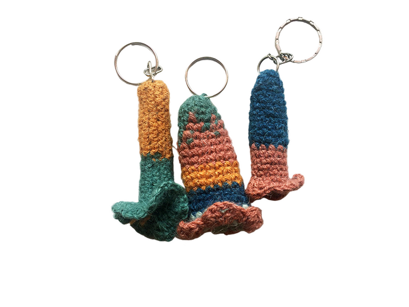 Kantu Knit Flower Keychain (sample)