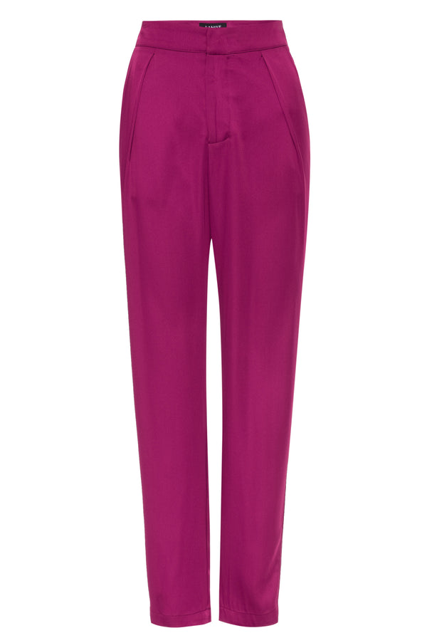 RHODES Fuschia Satin Tuxedo Pant