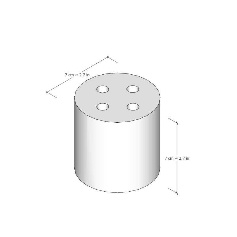 Solid Rosewood Desktop Pencil Holder – 4 Holes