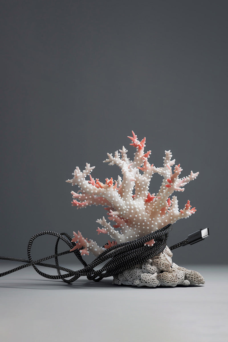 USB Sea Black · Type C · 100W · 2 meter · Made of recycled fishing nets