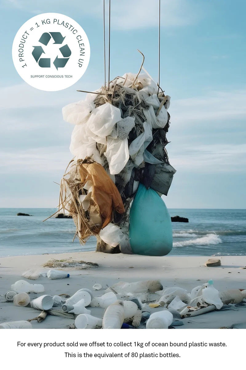 Super Pale USB A to Type C cable · 2 meter · Made of recycled plastics