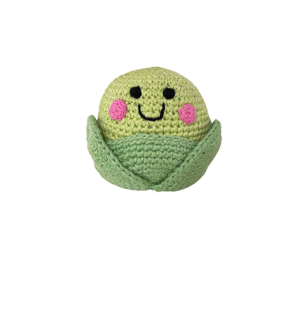 Crochet Organic Lettuce Baby Rattle