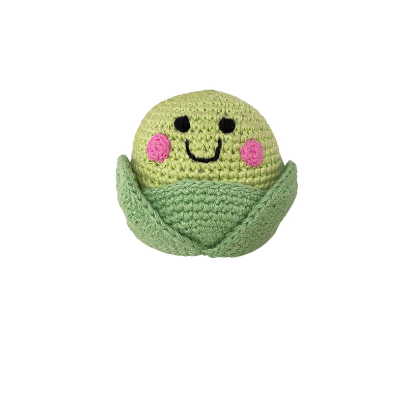 Crochet Organic Lettuce Baby Rattle