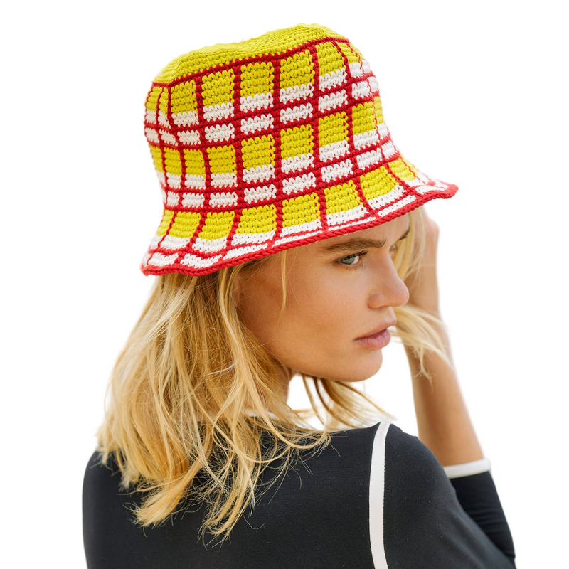 Margarita Plaid Crochet Hat