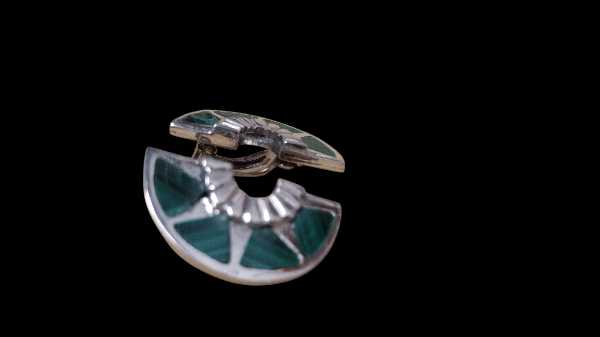 Malachite Silver Earrings