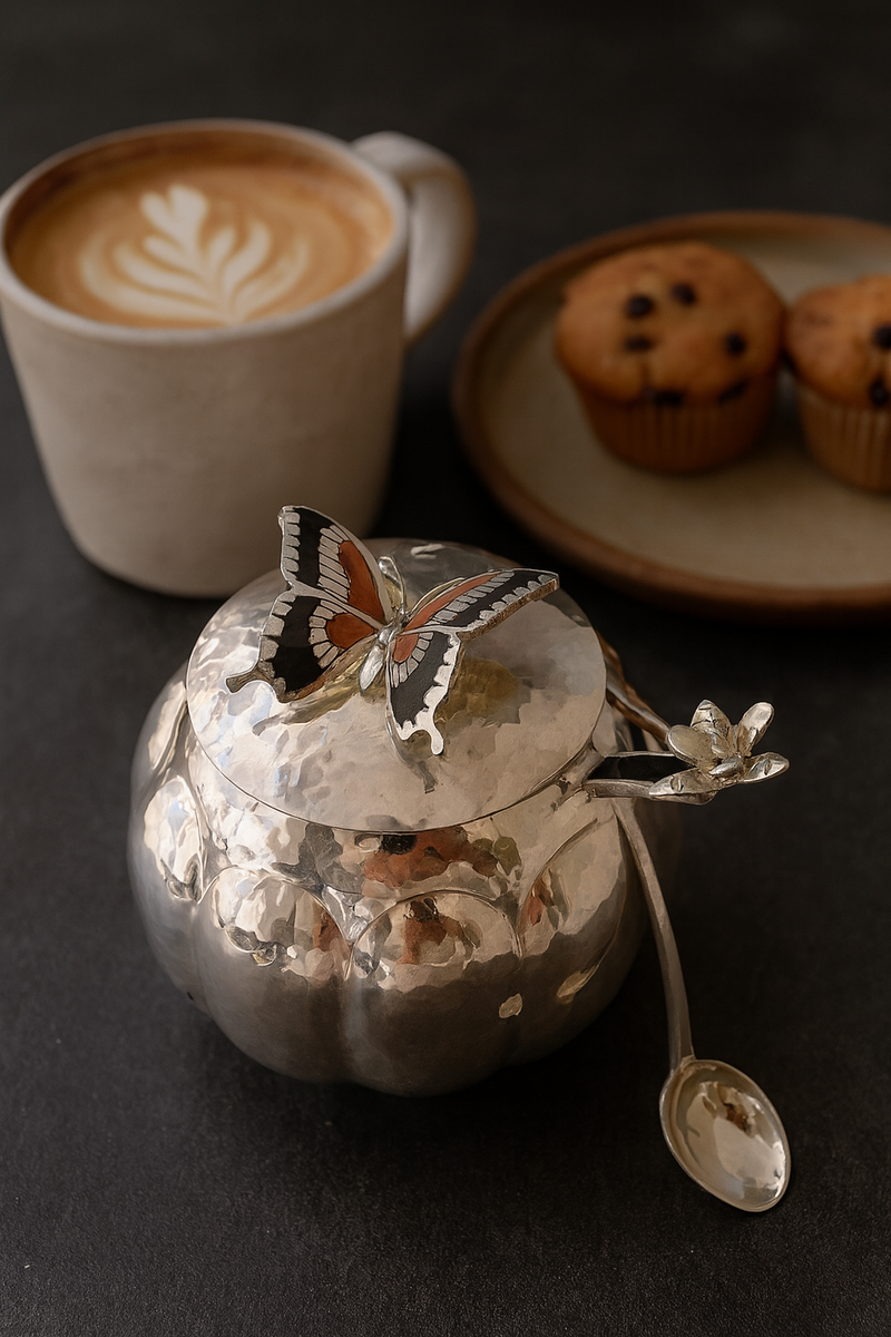 Monarch Butterfly Sugar Bowl