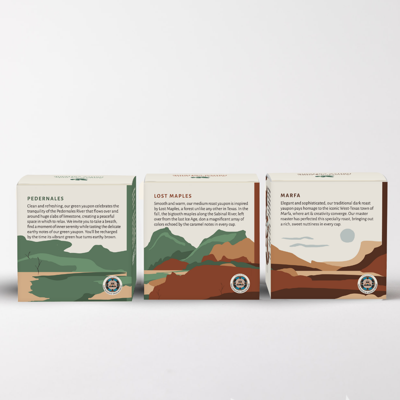 Teabag Yaupon Starter Kit – 3 Roasts + Ceramic Mug