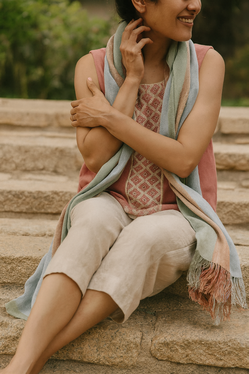 Multicolored Cotton Scarf