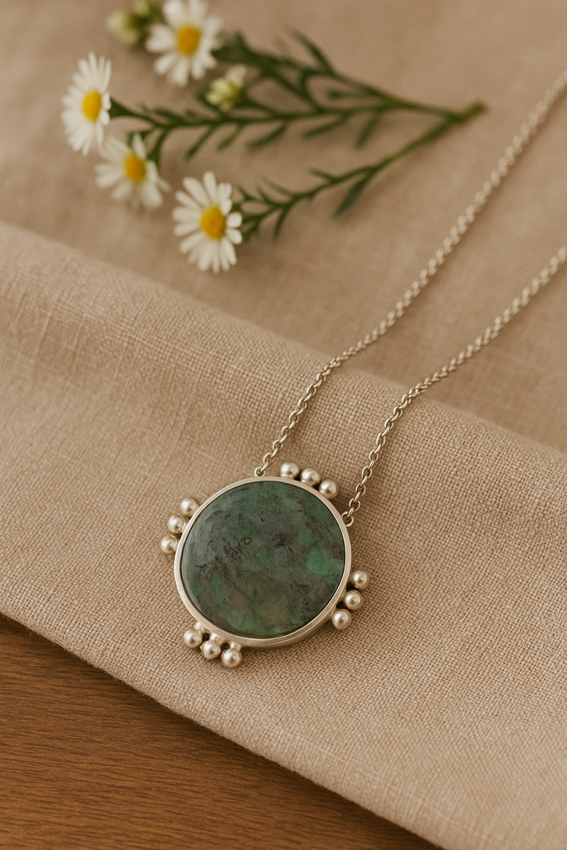 Oval Malachite Pendant