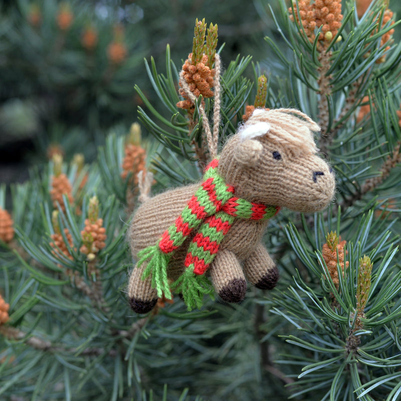 Highland Cow Ornaments, set of 3