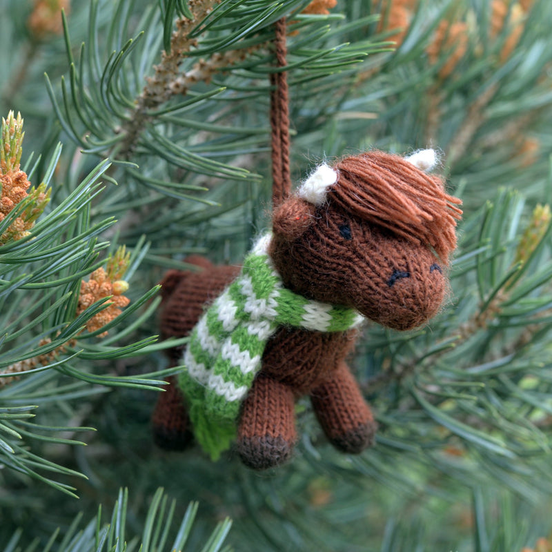 Highland Cow Ornaments, set of 3