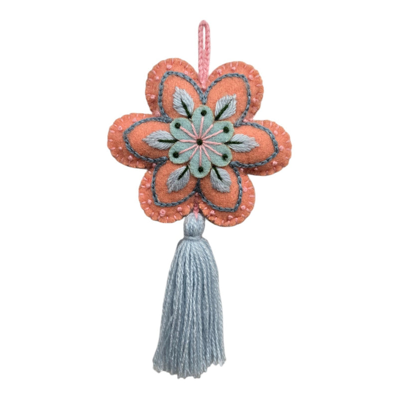 Embroidered Flower Sachet, Pink