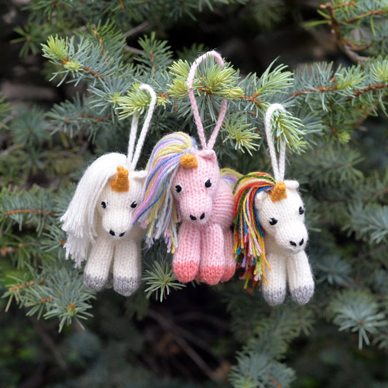 Unicorn Ornaments, set of 3