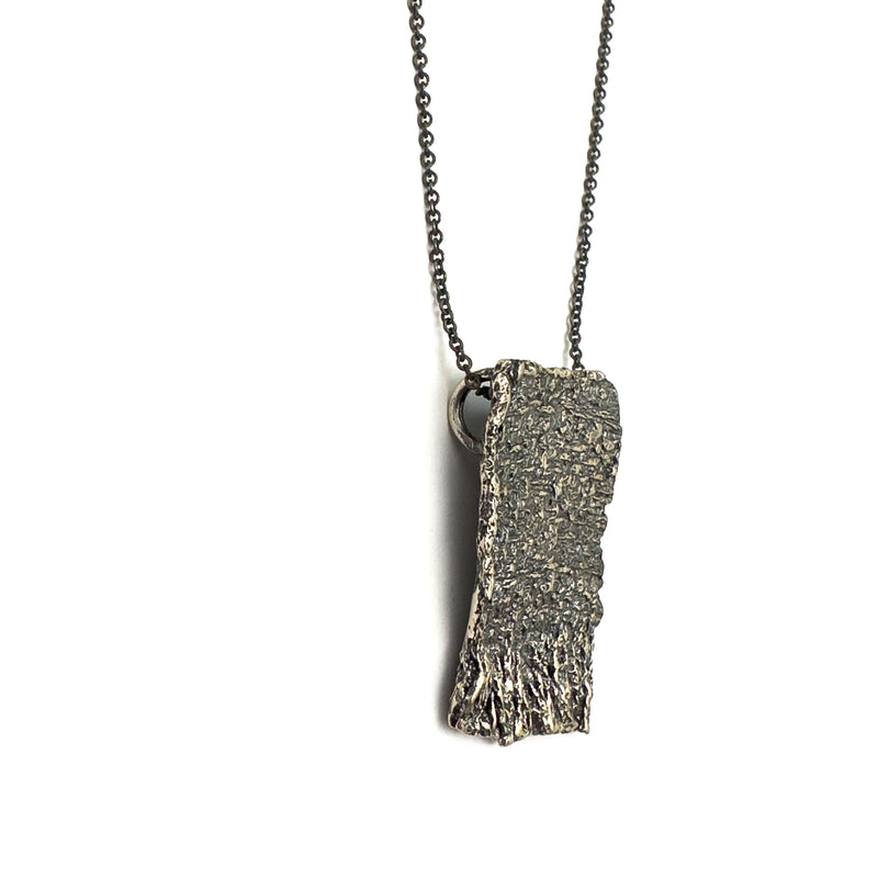 Blackened Sterling Silver Rebozo Pendant