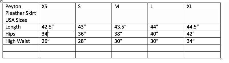 PEYTON leather-like skirt