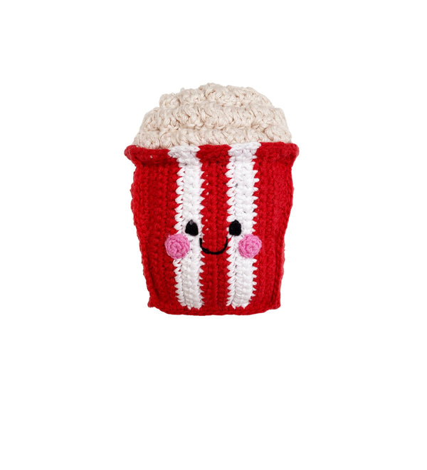 Fluffy popcorn baby rattle