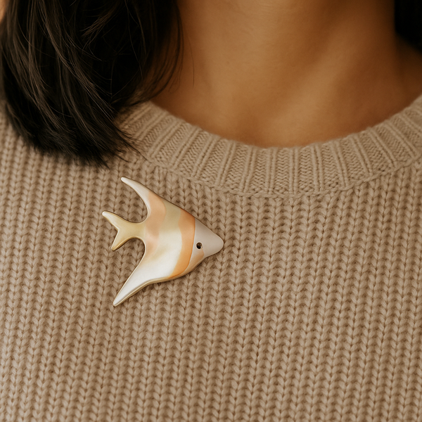 Pufferfish Brooch in Married Metals