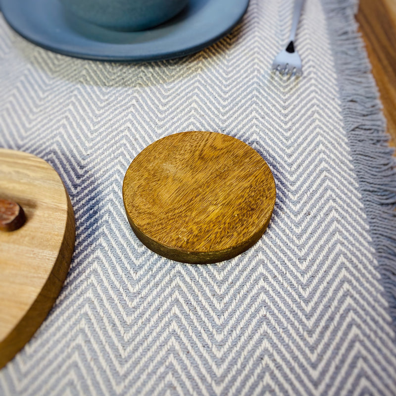 Solid Rosewood Round Coasters – Set of 6