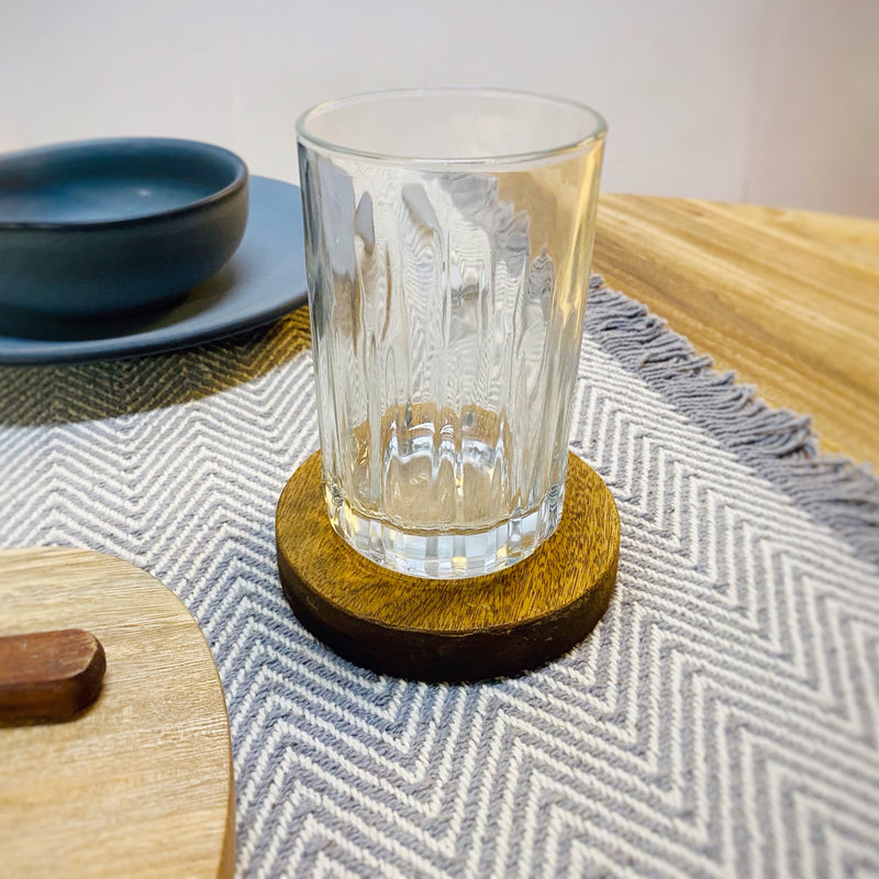 Solid Rosewood Round Coasters – Set of 6