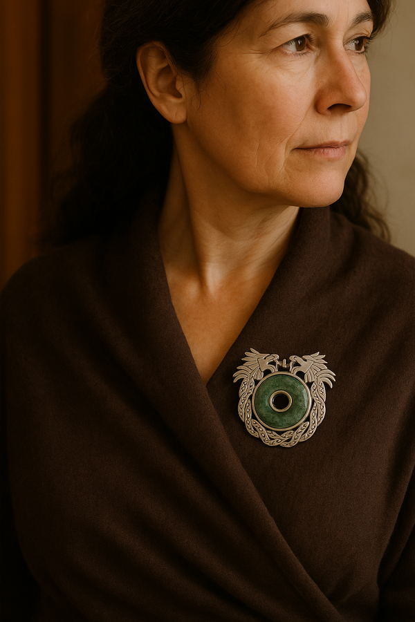 Serpent and Chalchihuite Brooch