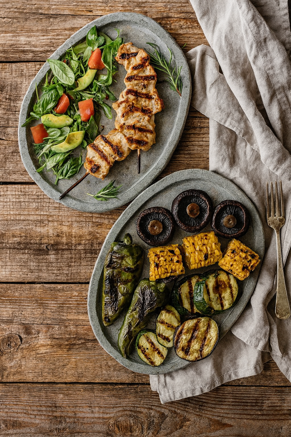 Set of 2 granite stone plates