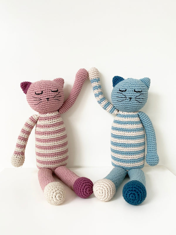 Plush Sleeping Kitten Rattle