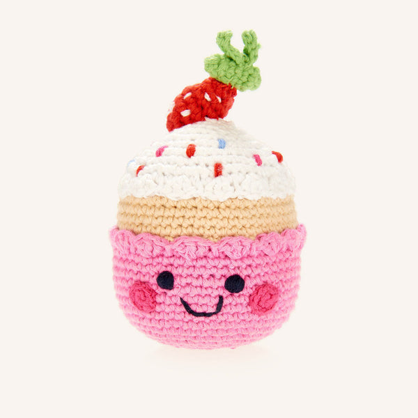 Pretend Play Food Rattle - Strawberry Cupcake