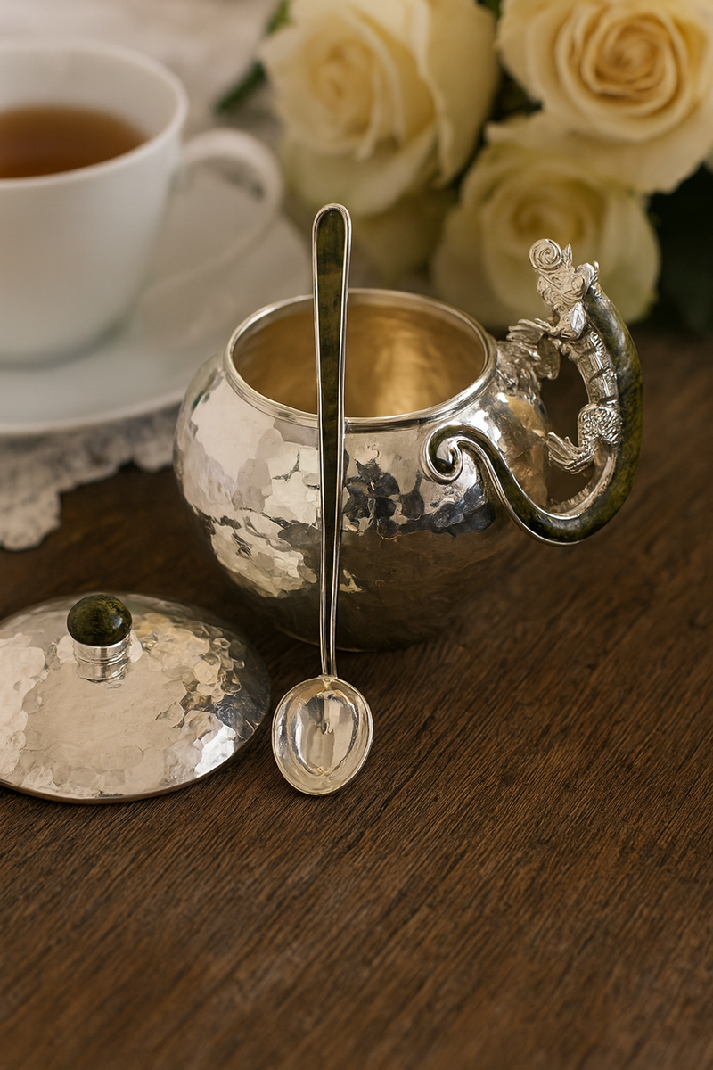 Sugar Bowl with Chameleon Accent