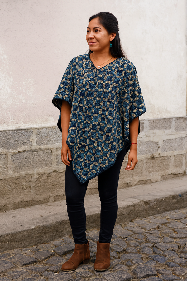 Superfine Huipil in Fermented Indigo Tones