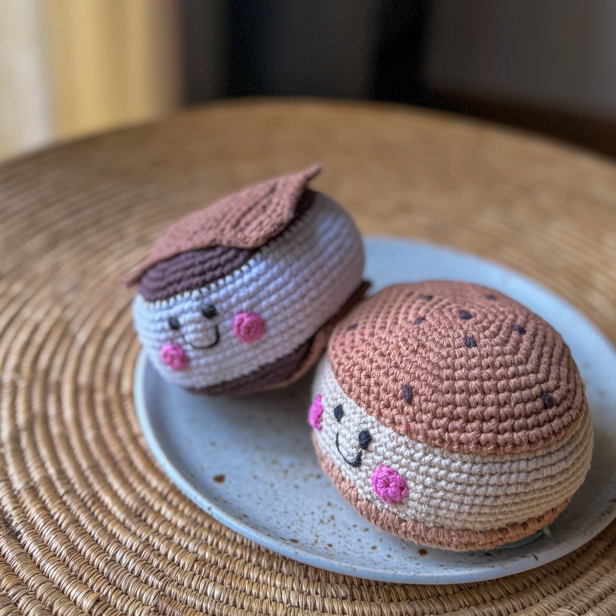 Ice Cream Cookie Sandwich Rattle with Smores Rattle