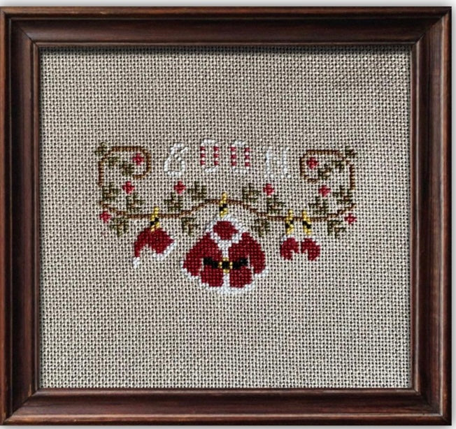 Santa Soon Clothesline Embroidered Picture