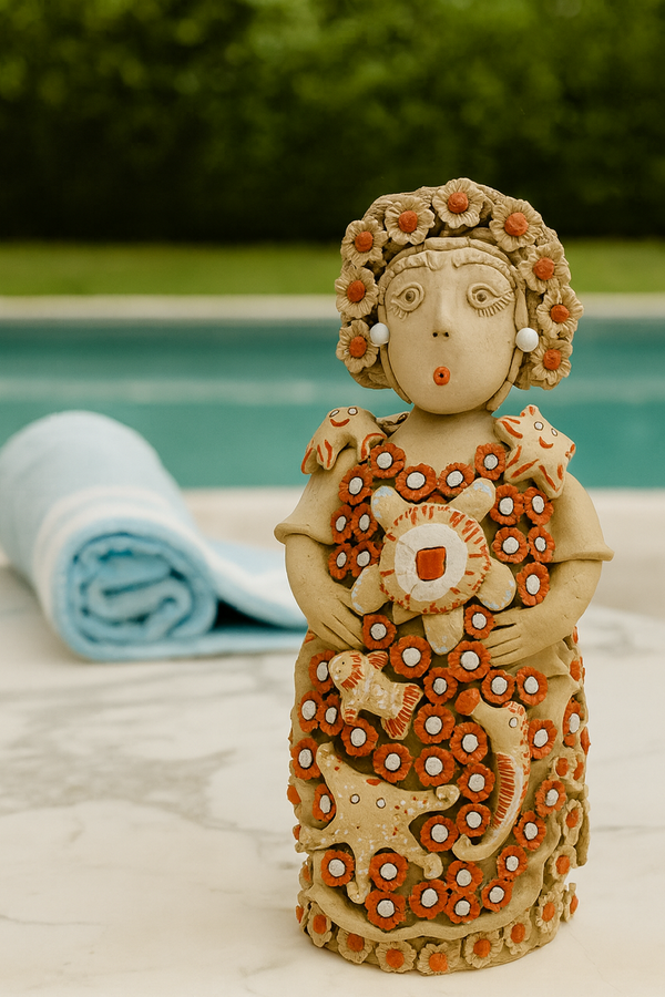 Teodora – Doll with Marine Animals and Floral Relief