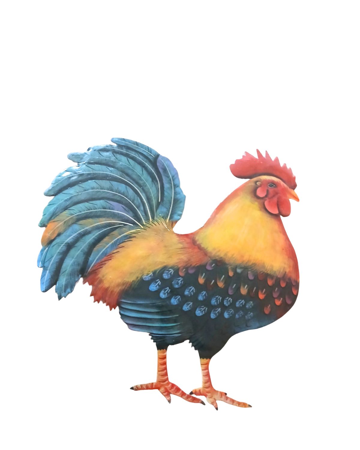 Colorful Rooster Metal Art