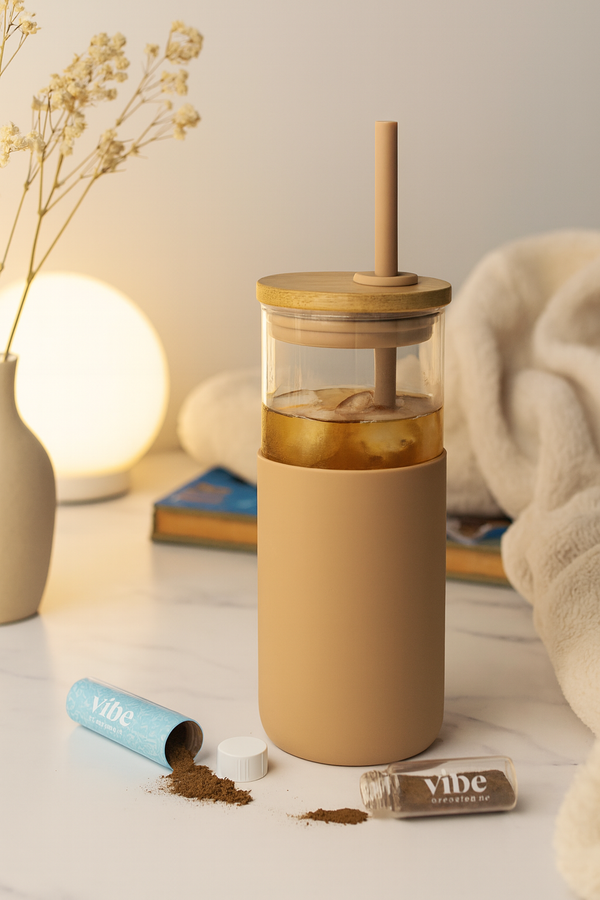 VIBE Starter Kit – Yaupon Crystals + Reusable Tumbler