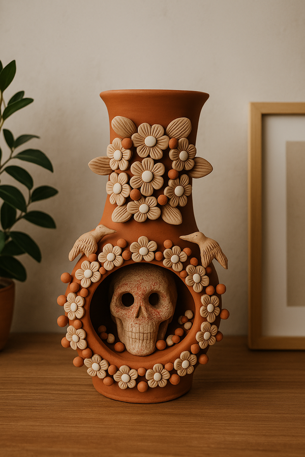 Vase with Skull