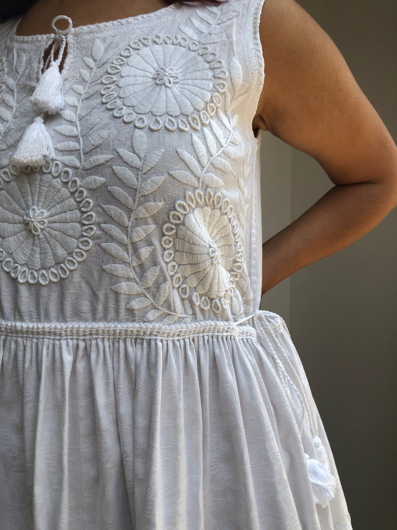 Poland Embroidered Aguacatenango Cotton Dress