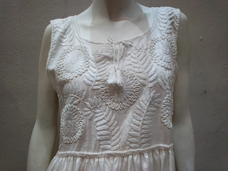 Poland Embroidered Aguacatenango Cotton Dress