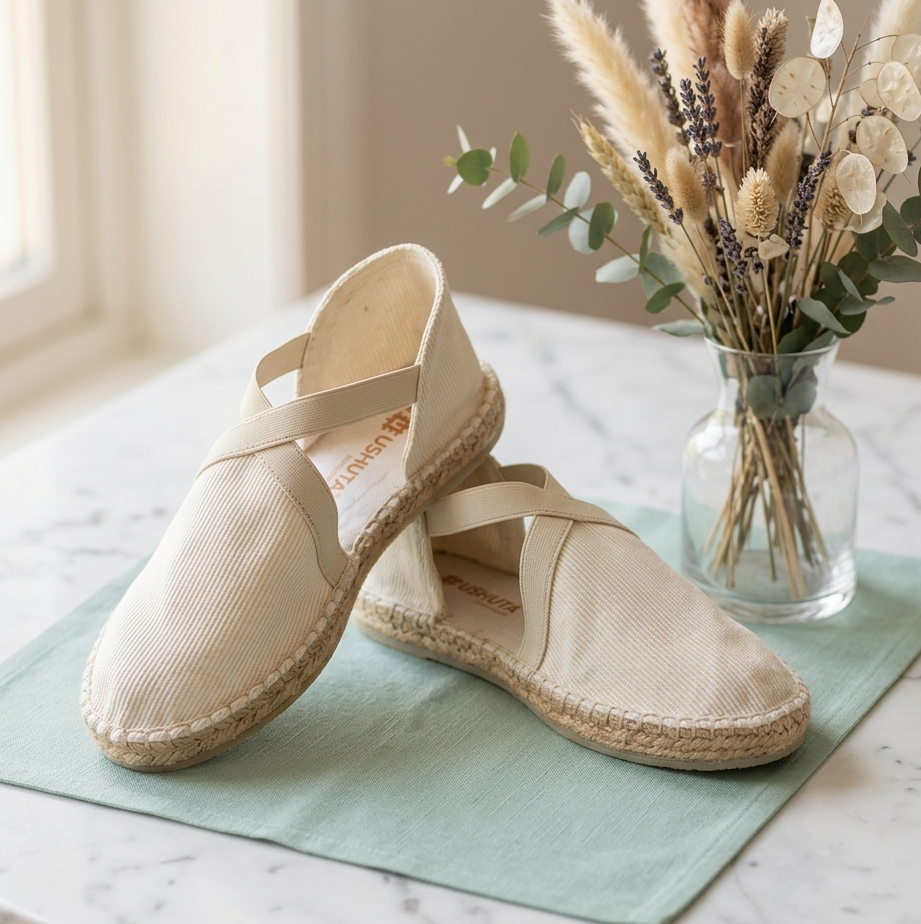 Warmi 05  Hand Made Espadrille Elastic Jute Sole Women