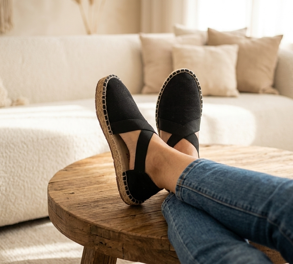 Warmi 05  Hand Made Espadrille Elastic Jute Sole Women